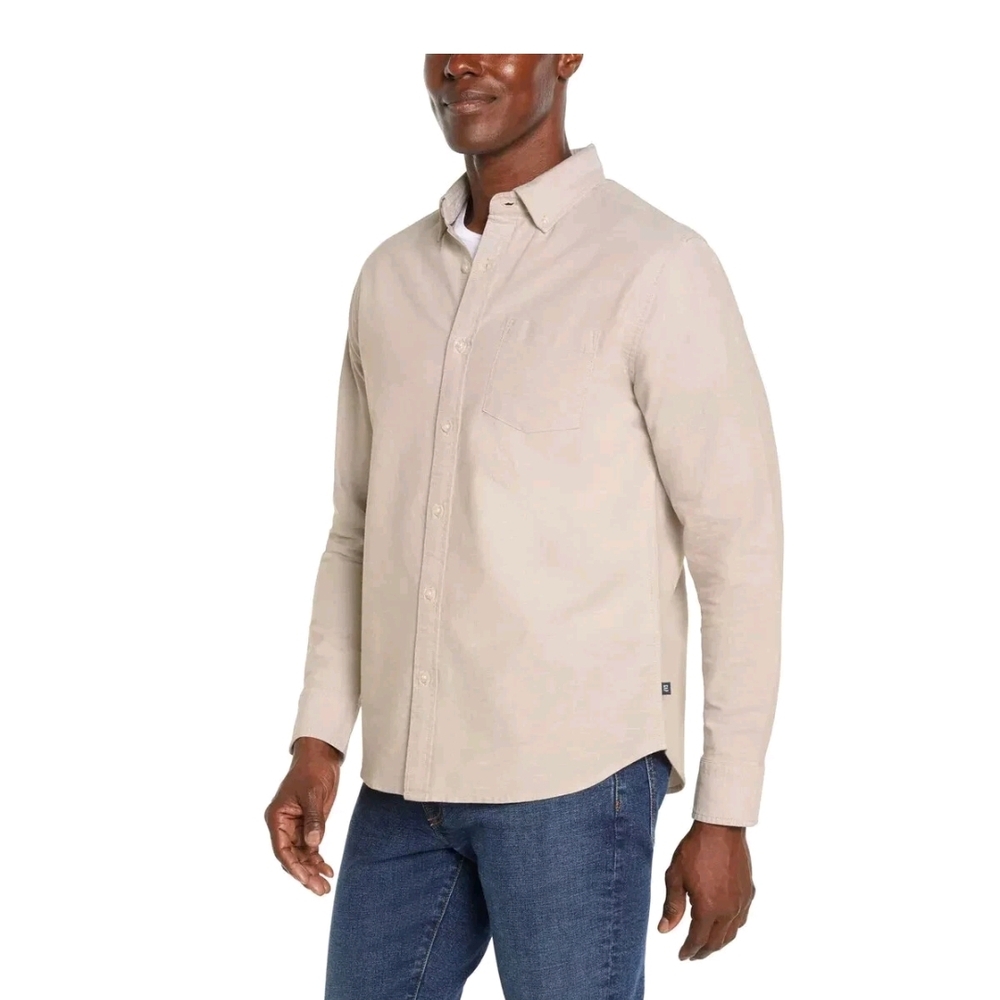 GAP Men's Beige Casual Button Down Shirt